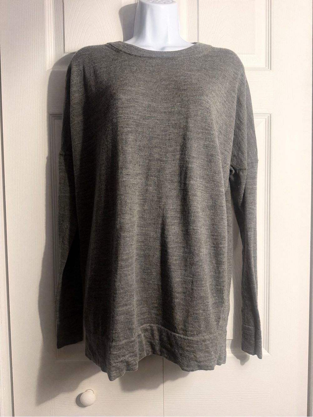 J.Crew 100% Merino wool gray sweater size small.
